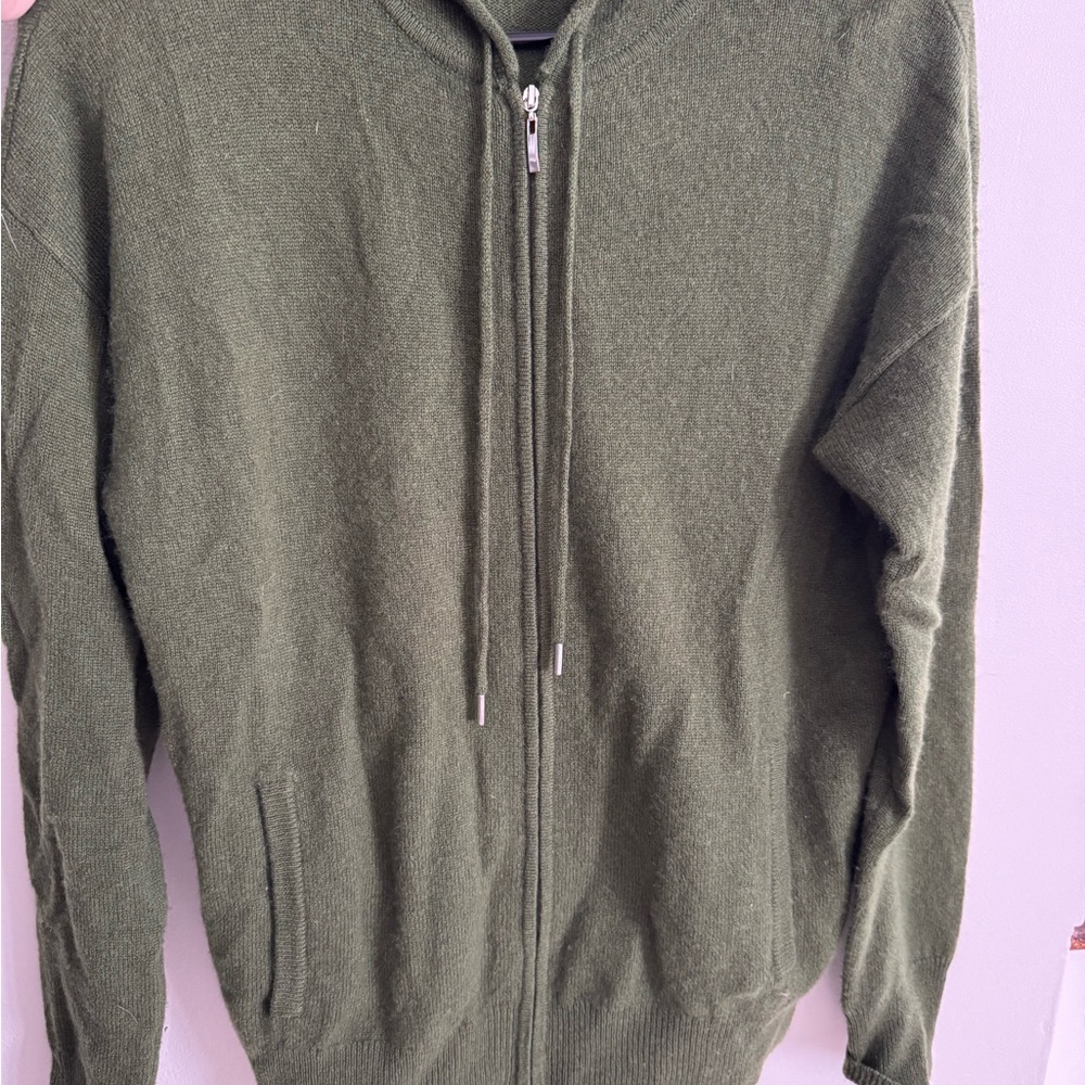 Charter Club Women's Cashmere Green Hoodie